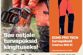 Ostes kampaania perioodil ECHO mootorsae, saad ECHO PRO TECH turvapüksid kingituseks!