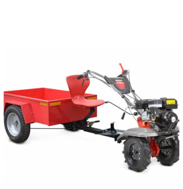 7970SET Mullafrees / motoplokk Hecht 7970 koos järelkäru ja kummiratastega (+ader ja raudrattad) (KOMPLEKT)