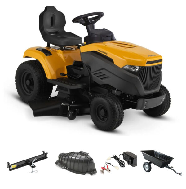 TOP! Murutraktor Stiga Tornado 5108W (V-TWIN) + haagisekonks + multšikomplekt + akulaadija + järelkäru + mootoriõli