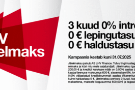 LHV järelmaksu kampaania on alanud – 3 kuud 0 € lisakulusid!