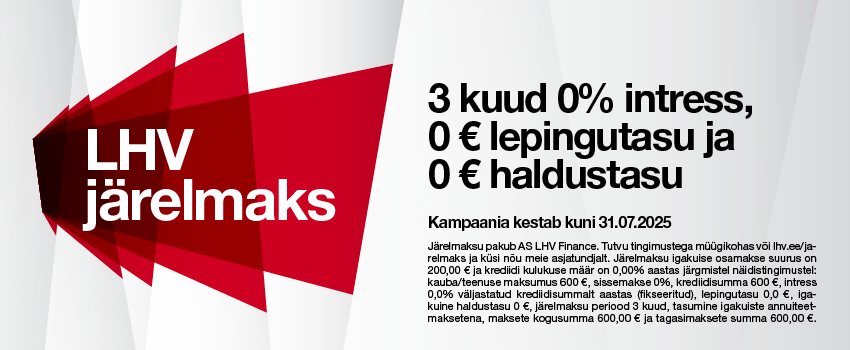 You are currently viewing LHV järelmaksu kampaania on alanud – 3 kuud 0 € lisakulusid!