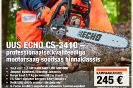 Uus Echo CS-3410 – professionaalse kvaliteediga mootorsaag soodsas hinnaklassis!