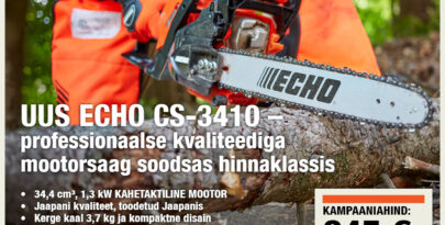 Uus Echo CS-3410 – professionaalse kvaliteediga mootorsaag soodsas hinnaklassis!